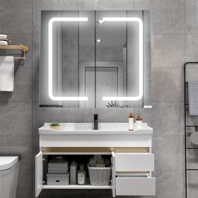 Bathroom Mirror Cabinet With LED Lights