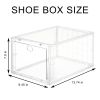 Set of 4 Stackable Clear Plastic Shoe Storage Box