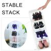 Set of 4 Stackable Clear Plastic Shoe Storage Box