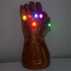 Cos Infinity Gauntlet LED Light Thanos Gloves Halloween Cosplay Superhero Weapon Props Child Costume Party Toy Festival Gift