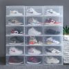 Set of 4 Stackable Clear Plastic Shoe Storage Box