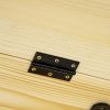 Hanging Balcony Table, Spruce Wood Foldable Railing Bar, Serving Table & Desk, Fits up to 3.9 Inches, Natural