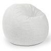 Jaxx Saxx Shearling Faux-Lamb 4 Ft Large Round Bean Bag, Cloud