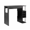 ID USA 182335 Bar Table Distressed Grey & Black
