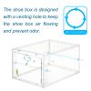 Set of 4 Stackable Clear Plastic Shoe Storage Box
