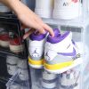 Set of 4 Stackable Clear Plastic Shoe Storage Box