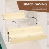 Hanging Balcony Table, Spruce Wood Foldable Railing Bar, Serving Table & Desk, Fits up to 3.9 Inches, Natural