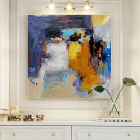 Hand Painted Oil Paintin On Canvas Wall Art Abstract Modern Living Room Hallway Luxurious Decorative Painting (size: 150x150cm)