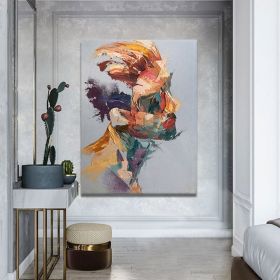 Hand Painted Oil Painting Abstract Portrait Wall Art Hand painted-Man Knife Oil Paintings On Canvas-Hand Made-For Home Decoration (size: 90X120cm)