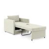 Sofa Bed Chair 2-in-1 Convertible Chair Bed, Lounger Sleeper Chair for Small Space with One Pillow, Velvet